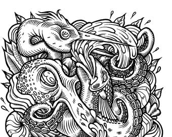 Pages the street art coloring book print