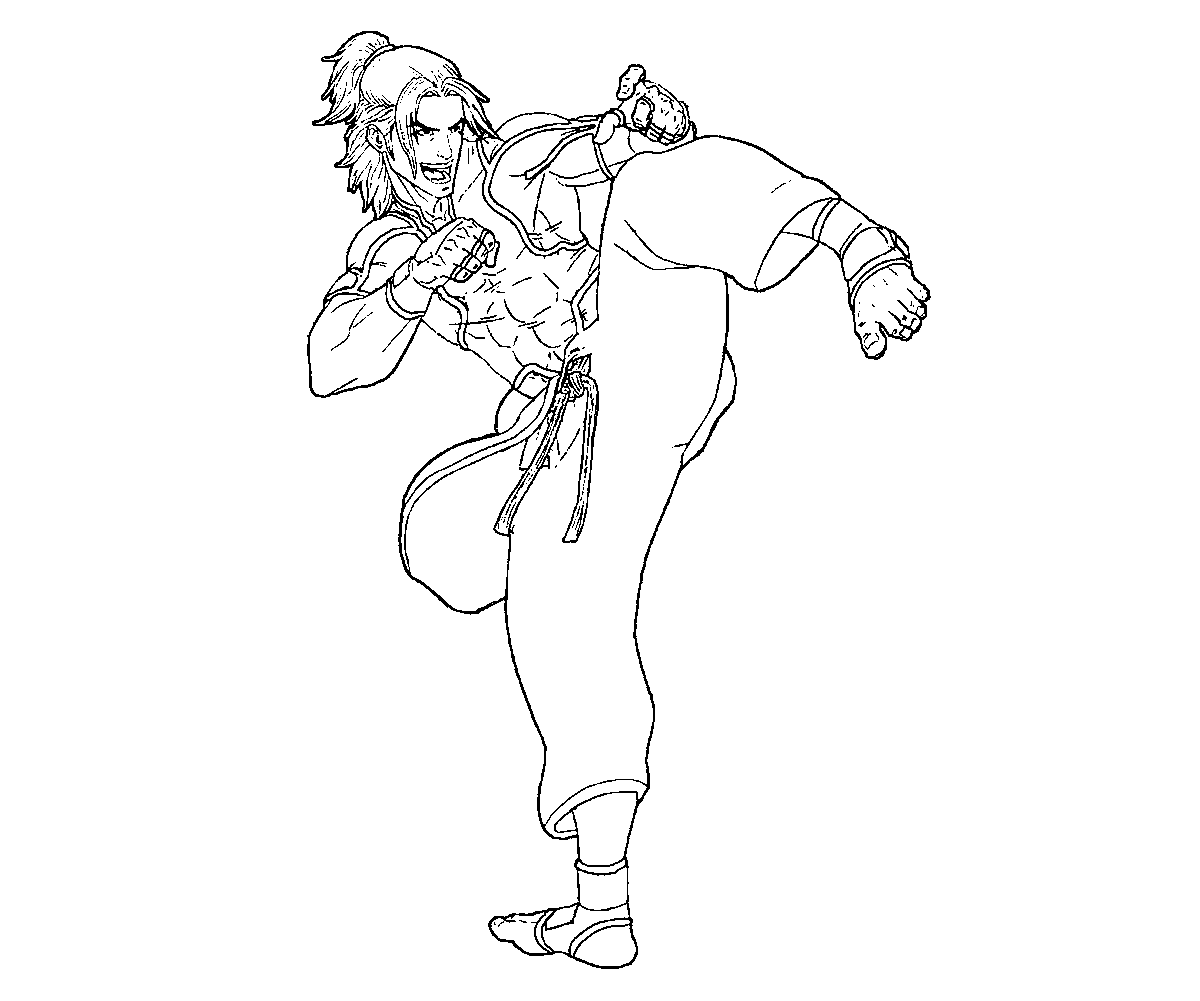 Street fighter v coloring pages yumiko fujiwara
