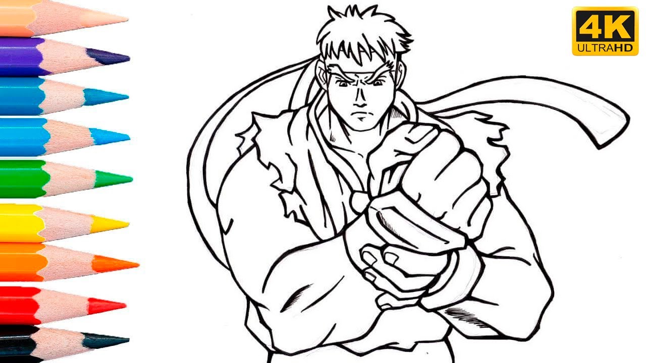 Ryu coloring page