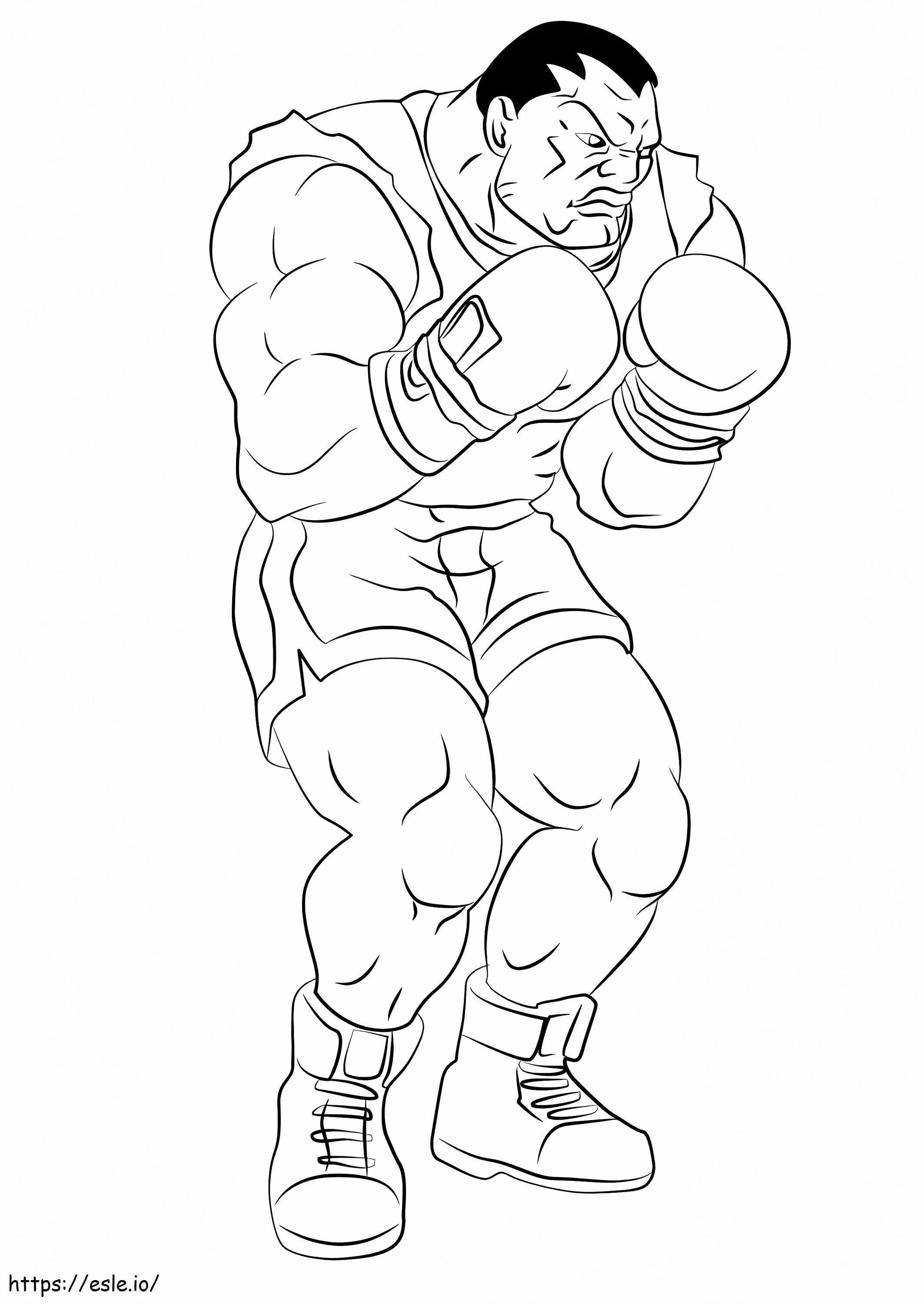 Balrog from street fighter coloring page