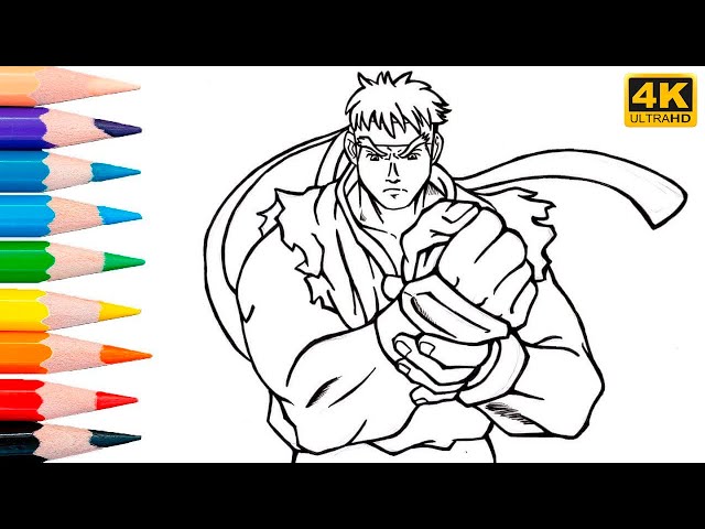 Ryu coloring page