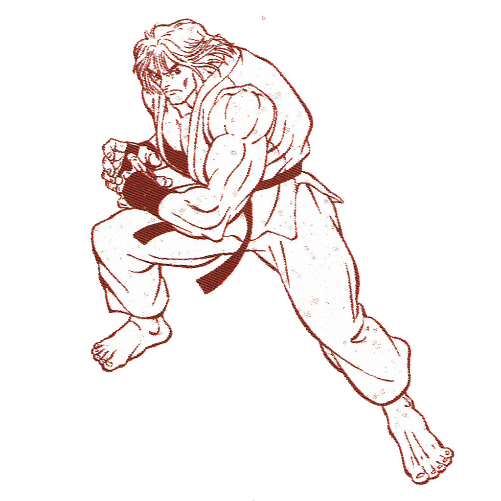 Video game art archive on x ken from street fighter ii on the game boy httpstcomavflsqyw x