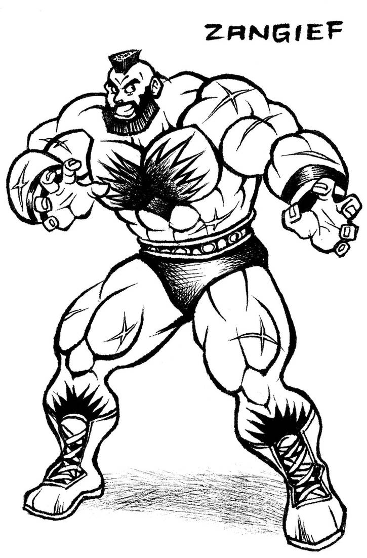 Zangief street fighter drawing by animegris on