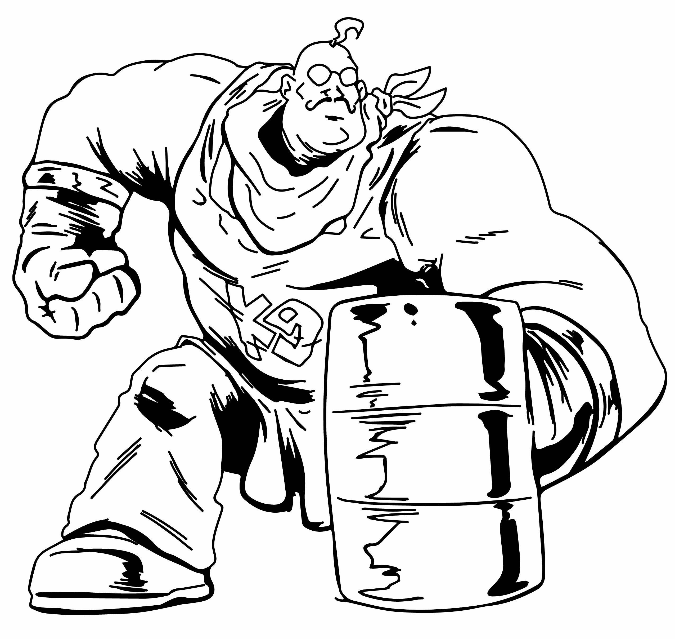 Monsieur kilogram coloring book page