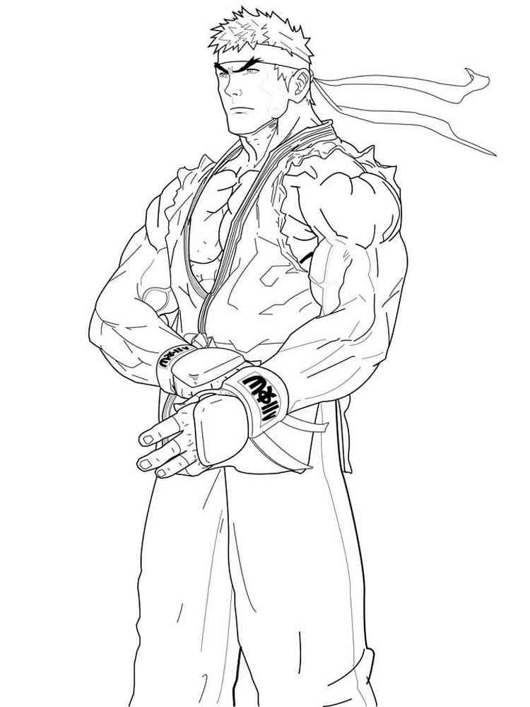 Street fighter coloring pages