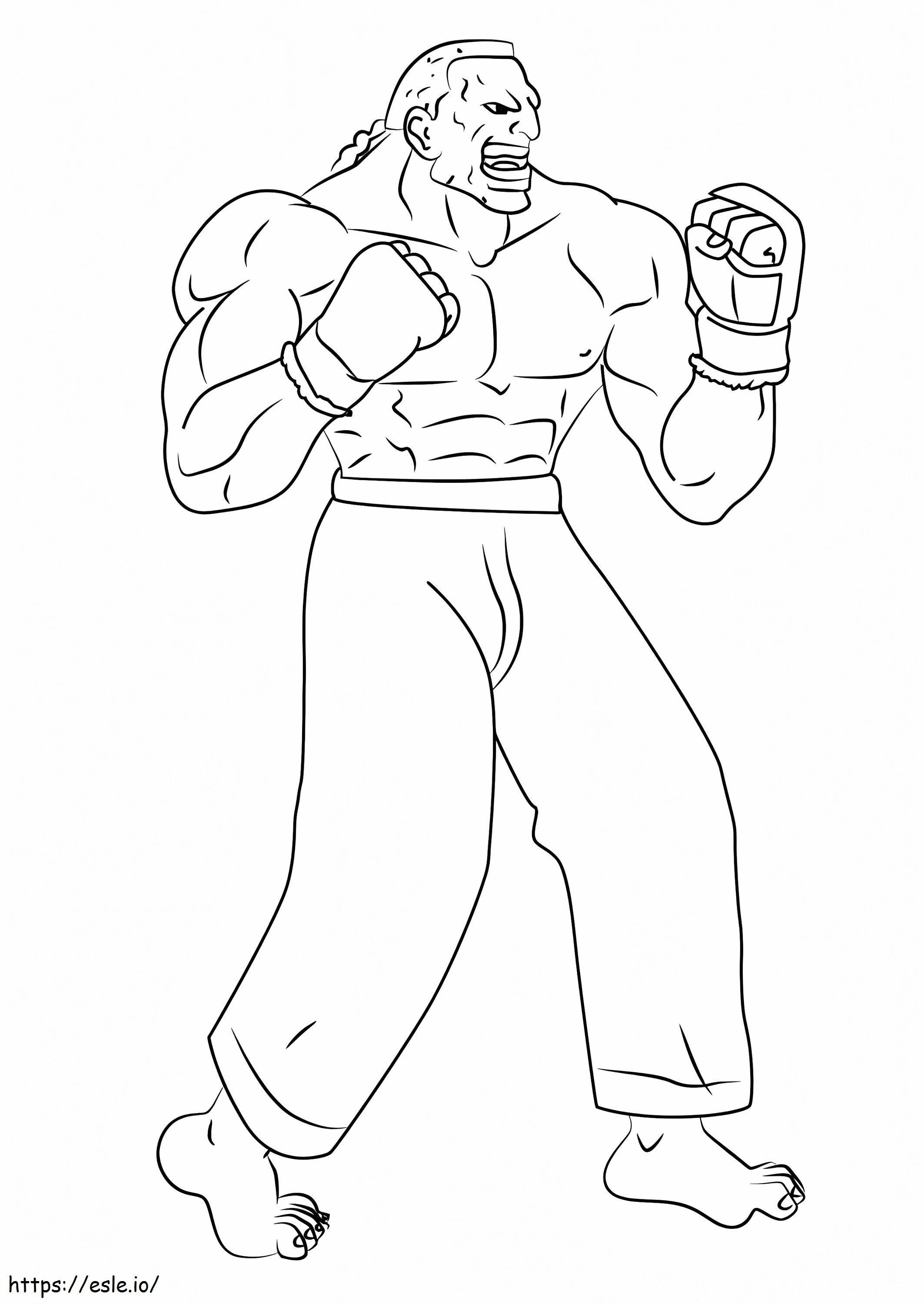 Dee jay from street fighter coloring page