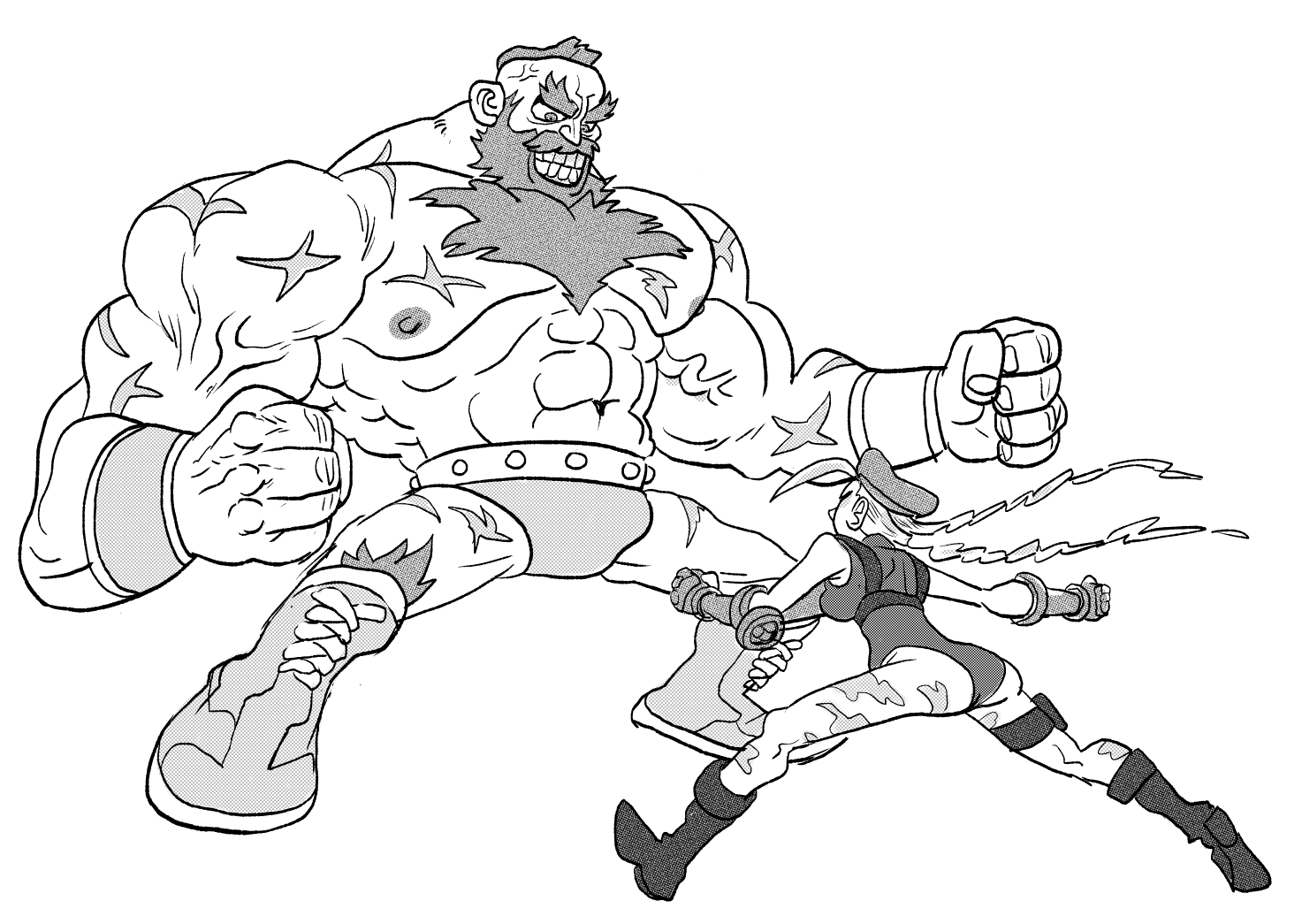 Ddaavveeee is available for work in november on x some street fighter to warm up with this morning zangiefs pose was shamelessly ripped off from kt s mauga drawing their art is