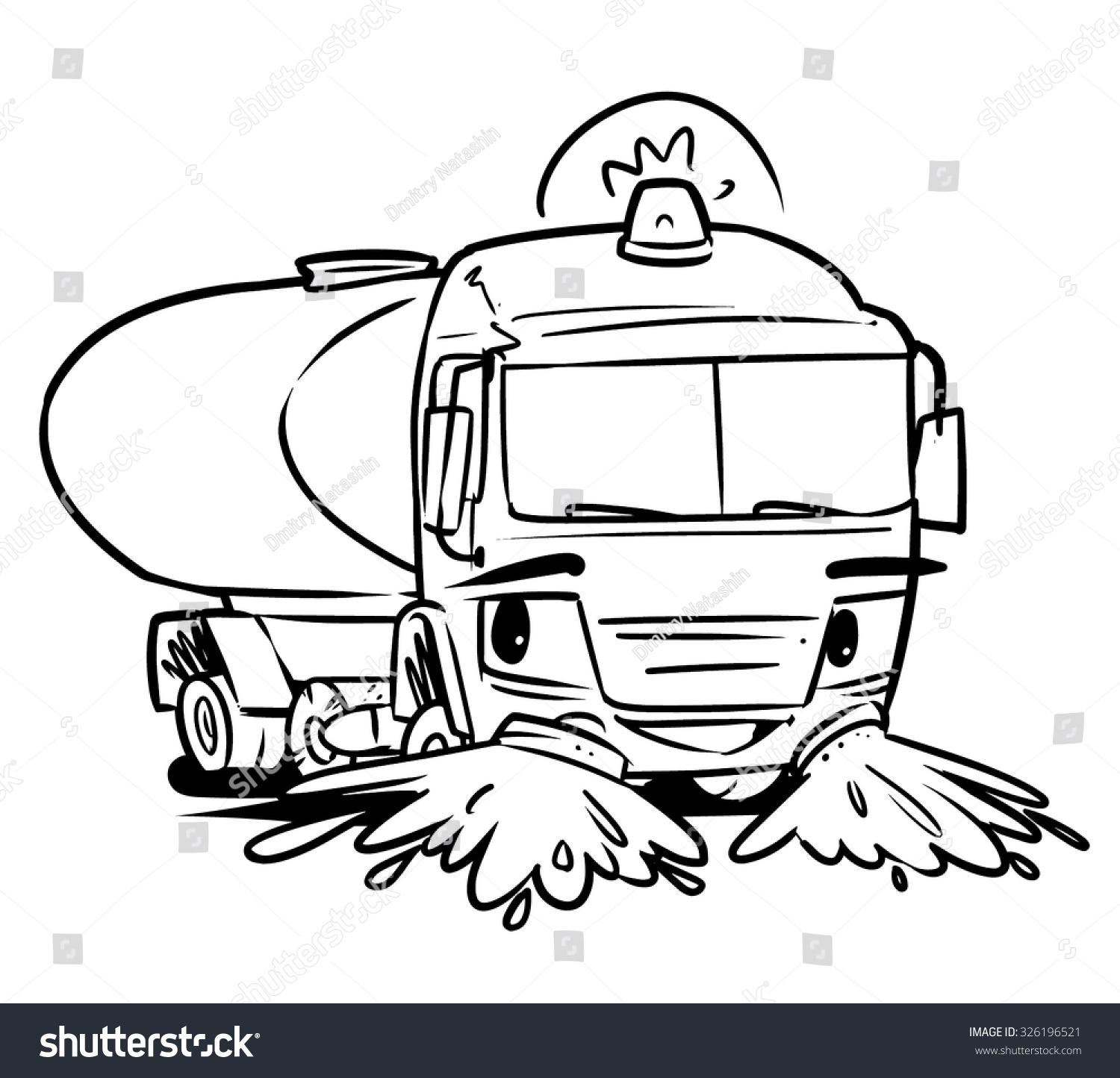 Street sweeper stock vector royalty free