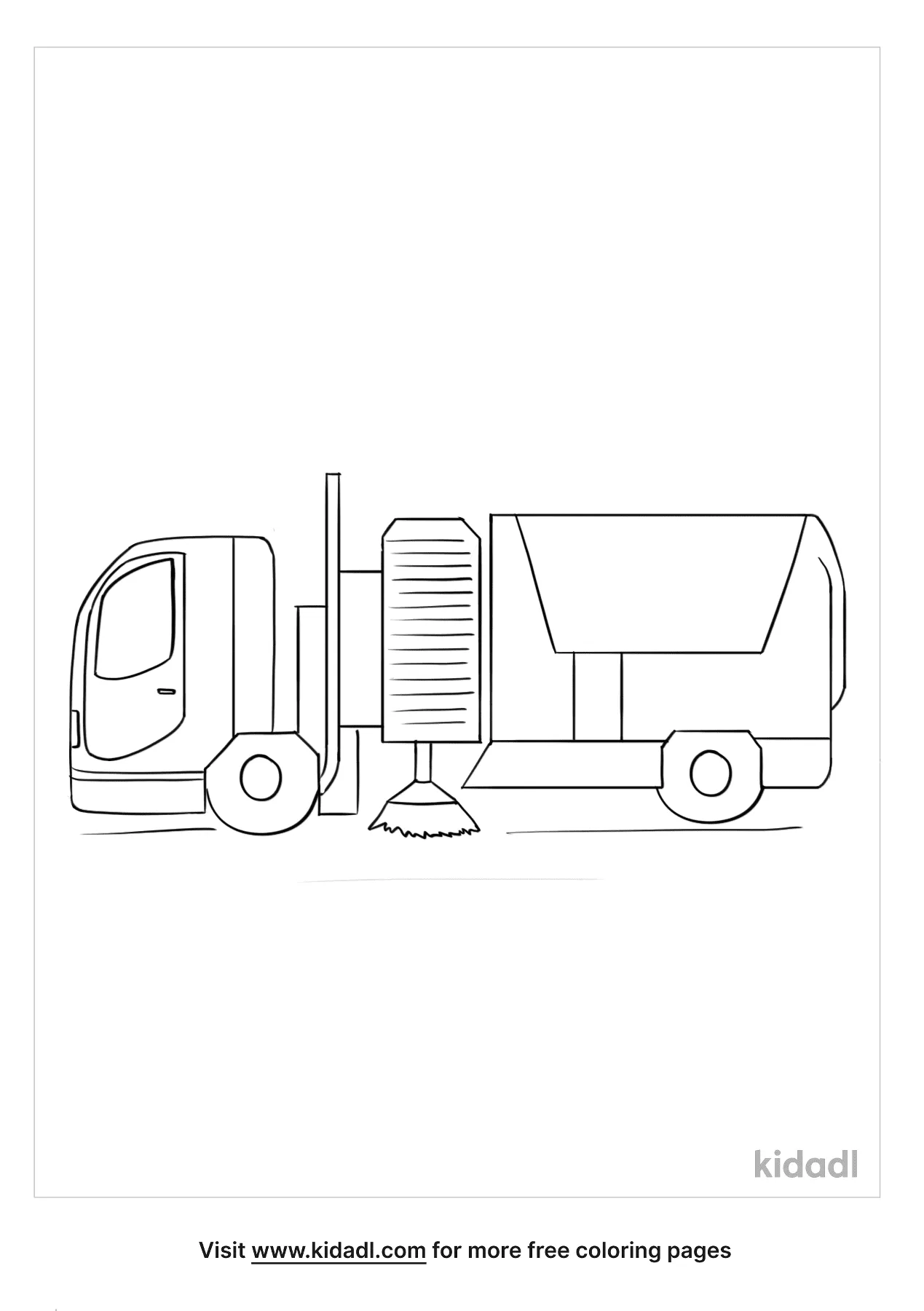 Free street sweeper coloring page coloring page printables