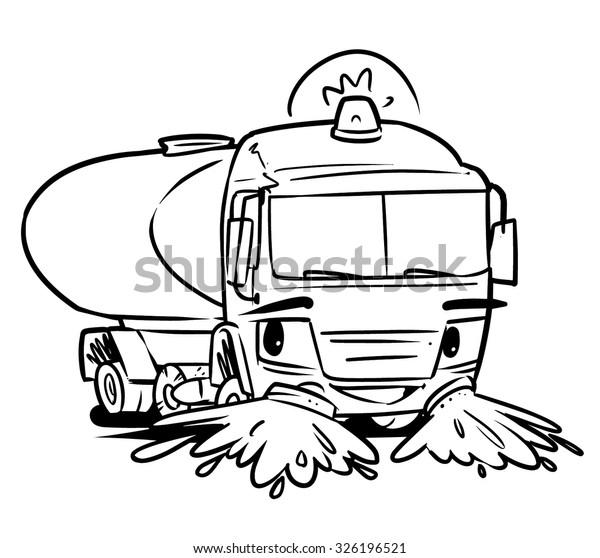 Street sweeper stock vector royalty free