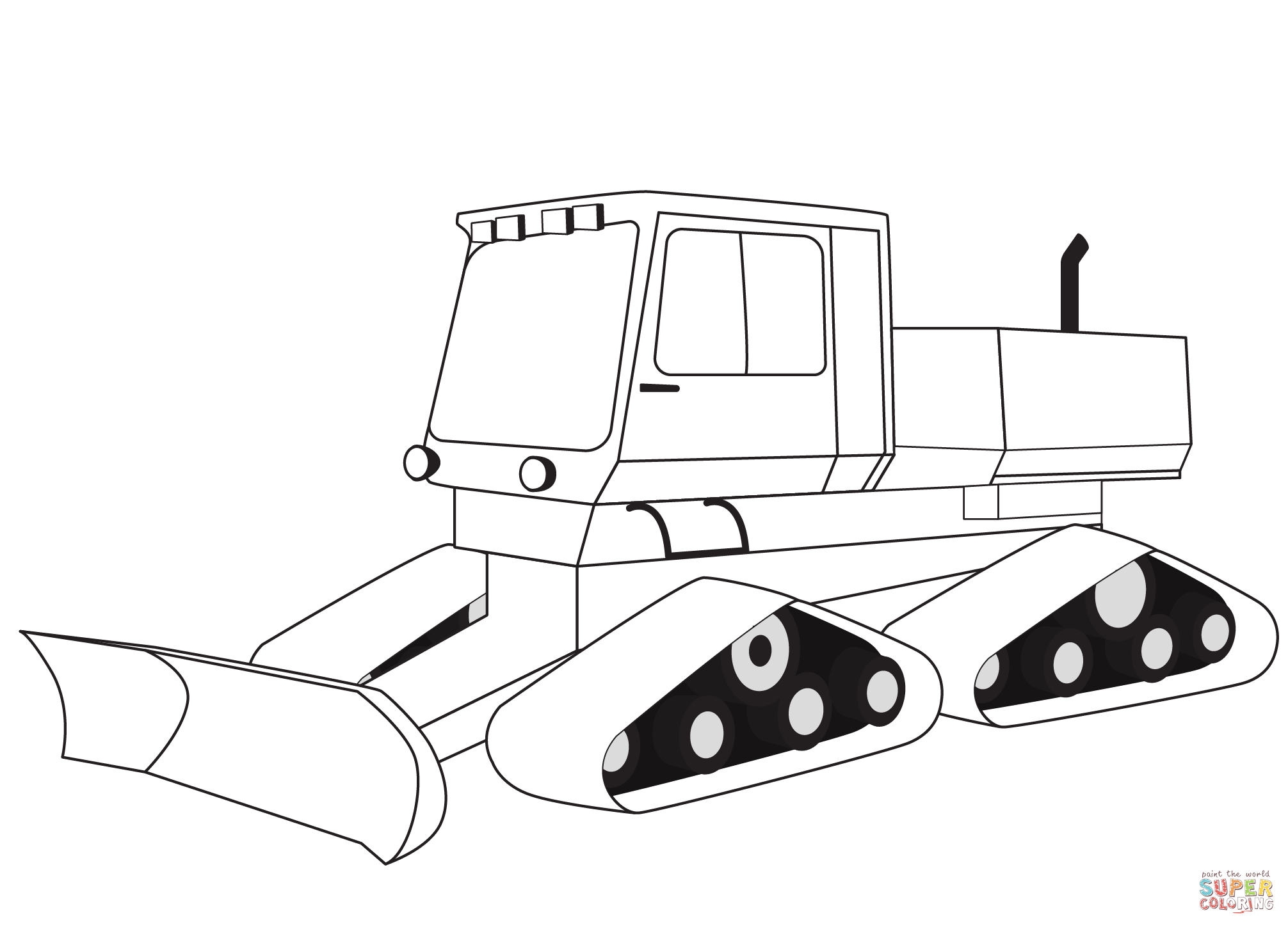 Snowcat coloring page free printable coloring pages