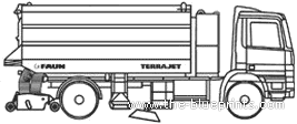Blueprints trucks faun faun terrajet street sweeper