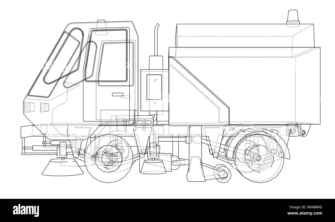 Street sweeper vehicle cut out stock images pictures