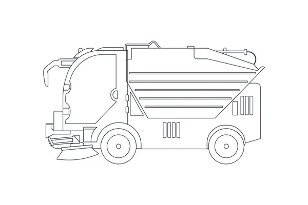 Waste collection vehicle vector images