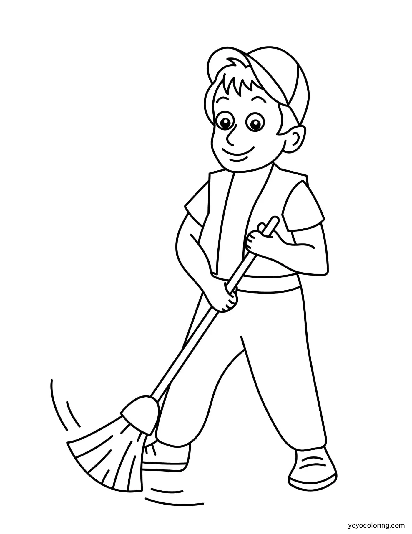 Sweeper coloring pages á printable painting template