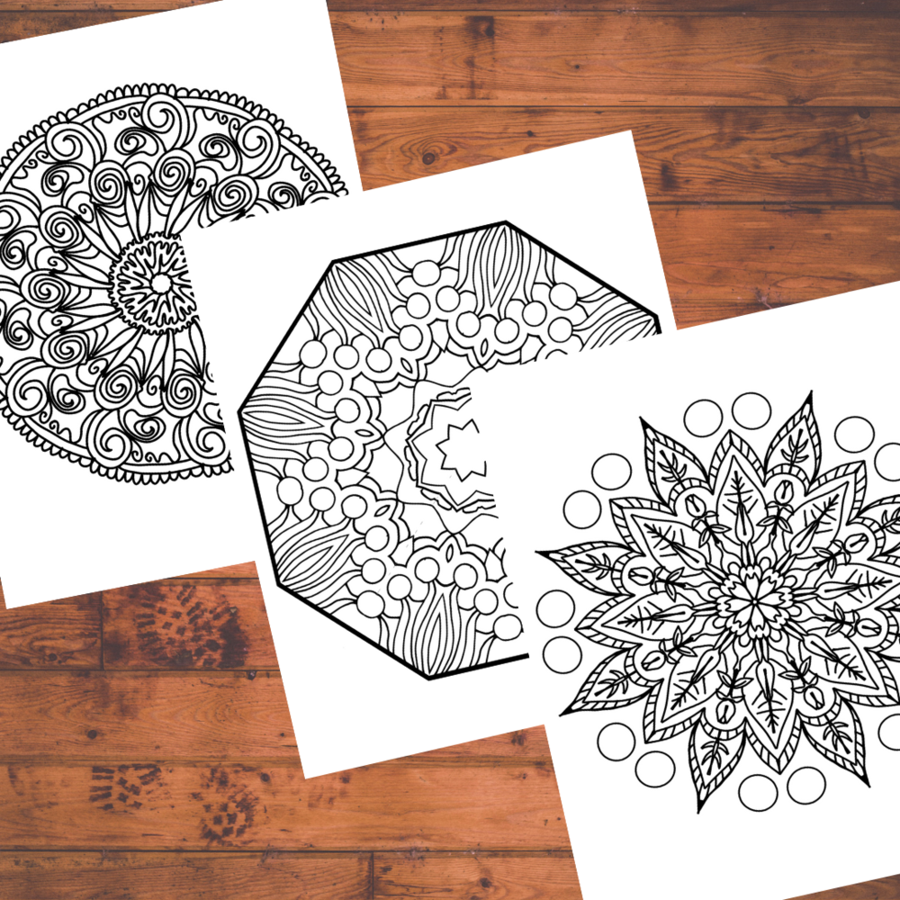 Adult coloring book for stress reduction mandalas digital â half of gabby