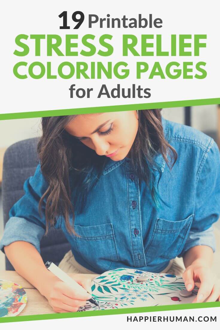 Printable stress relief coloring pages for adults