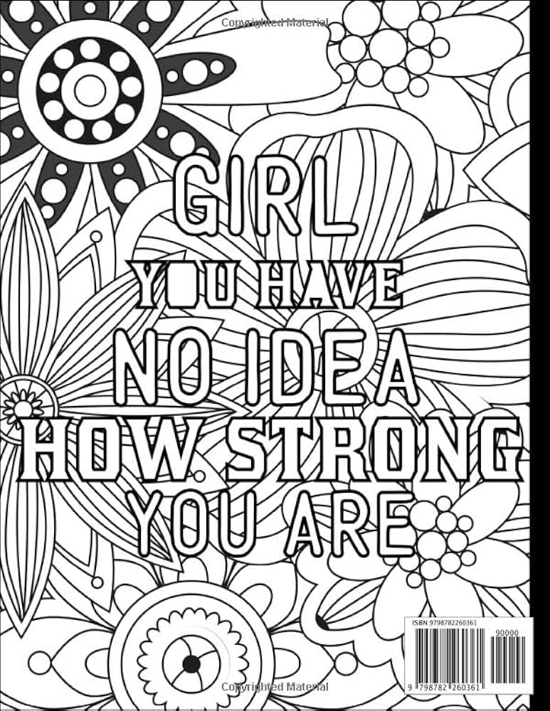 Strong woman quotes coloring book a by publisher paradise