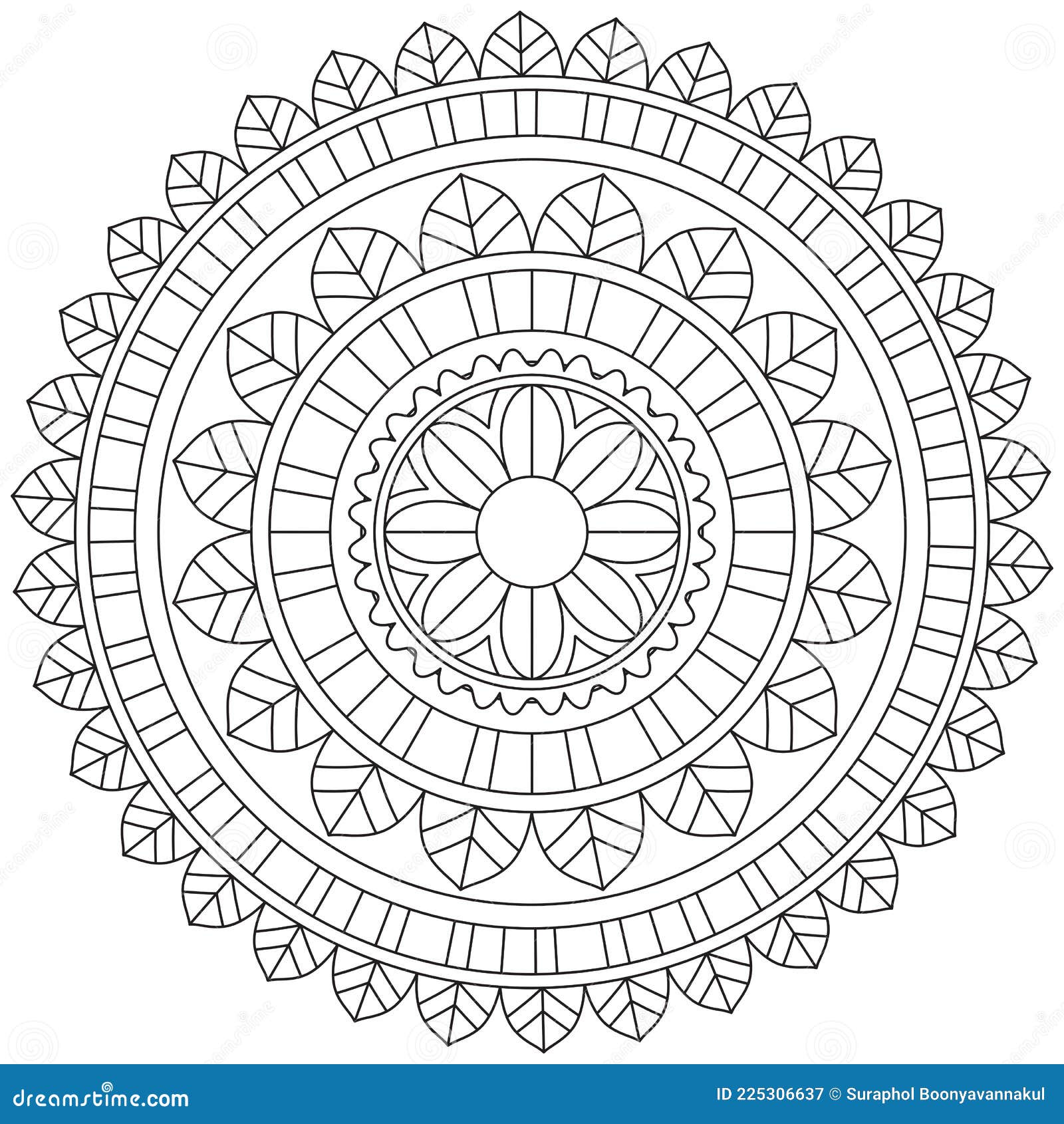 Mandala vector tree creative luxury henna coloring pages practice paint adult art floral outline stock vector