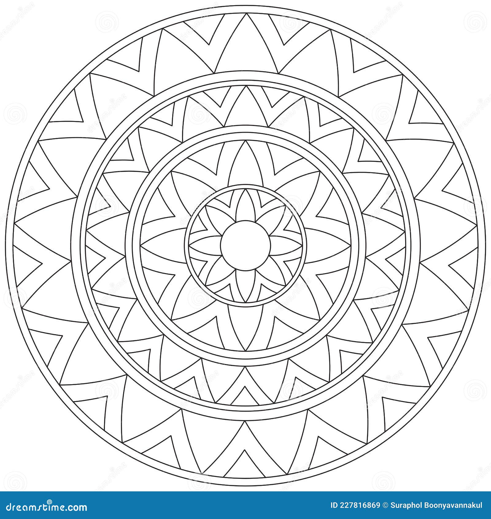 Mandala vector tree creative luxury henna coloring pages practice paint adult art floral outline stock vector