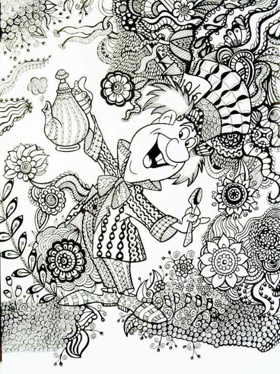 Pin by andrea on alicia en el pais de las maravillas para colorear disney coloring pages disney adult coloring books coloring books