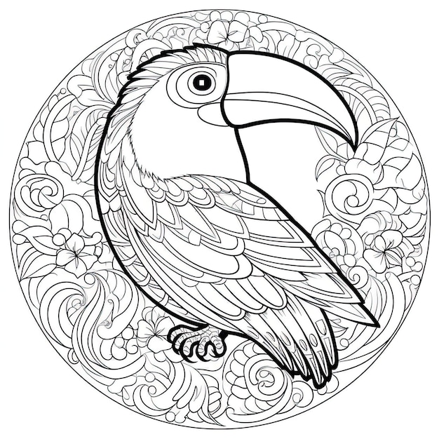 Premium ai image animal mandala coloring pages for kids and adults stress relief