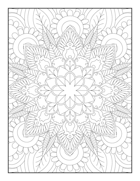 Premium vector mandala coloring pages adult coloring page pattern mandala design mandala