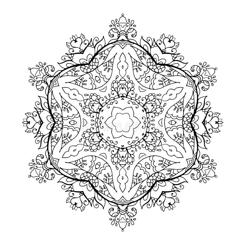 Mandala art for meditation color therapy adult coloring pages stress relief and relaxation heart for valentines day stock vector