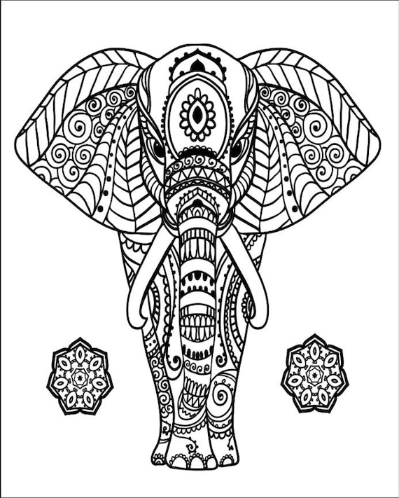 Printable adult coloring pages stress relief coloring digital download