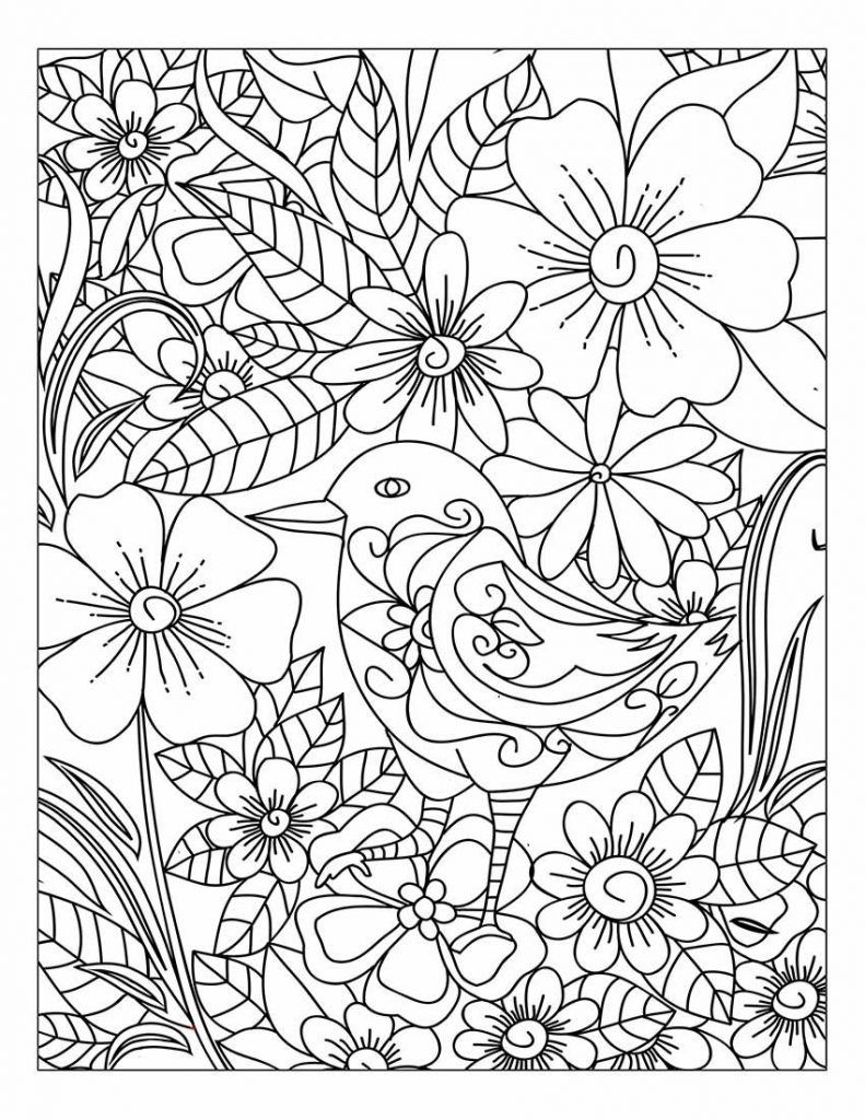 Floral coloring pages for adults