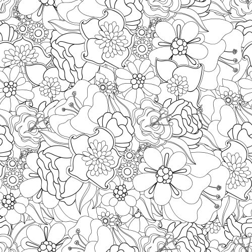 Advanced flower coloring pages