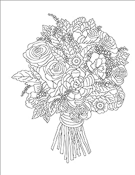 Stress relief flower coloring book for adults beautiful and relaxing floral designs arrangements and bouquets callisto publishing books