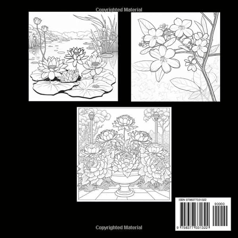 Relaxing flowers coloring book stress relieving coloring book for adults relax and unwind with unique floral and botanical designs aj coloring book books