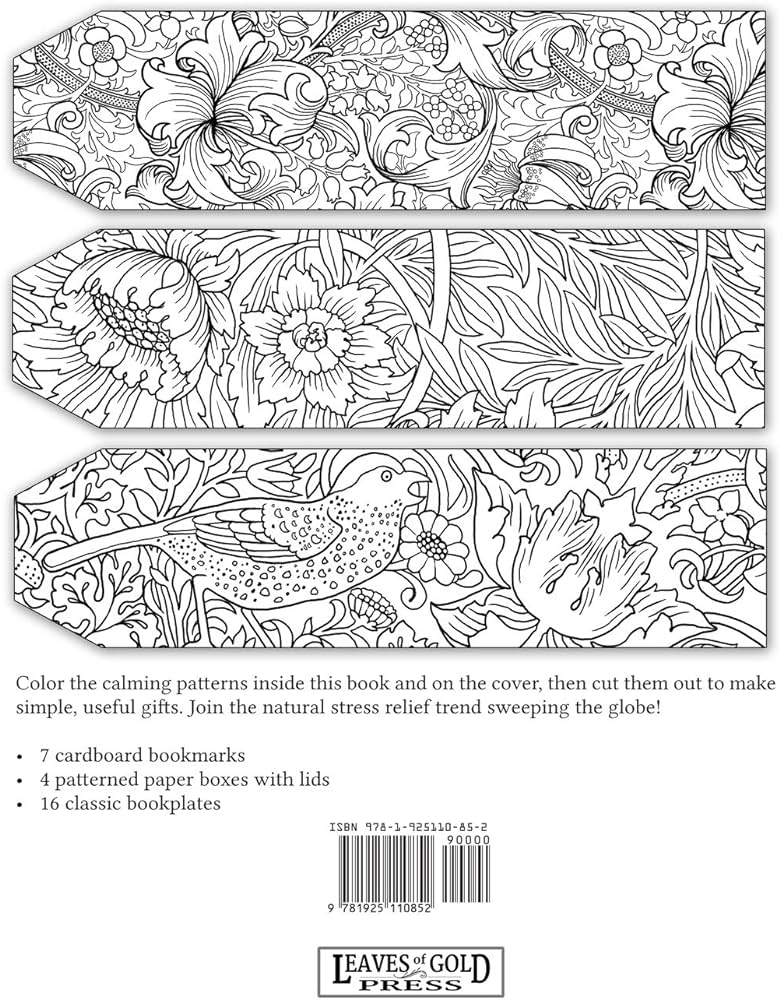 Adult coloring stress relief with calming paper crafts leaves of gold press books