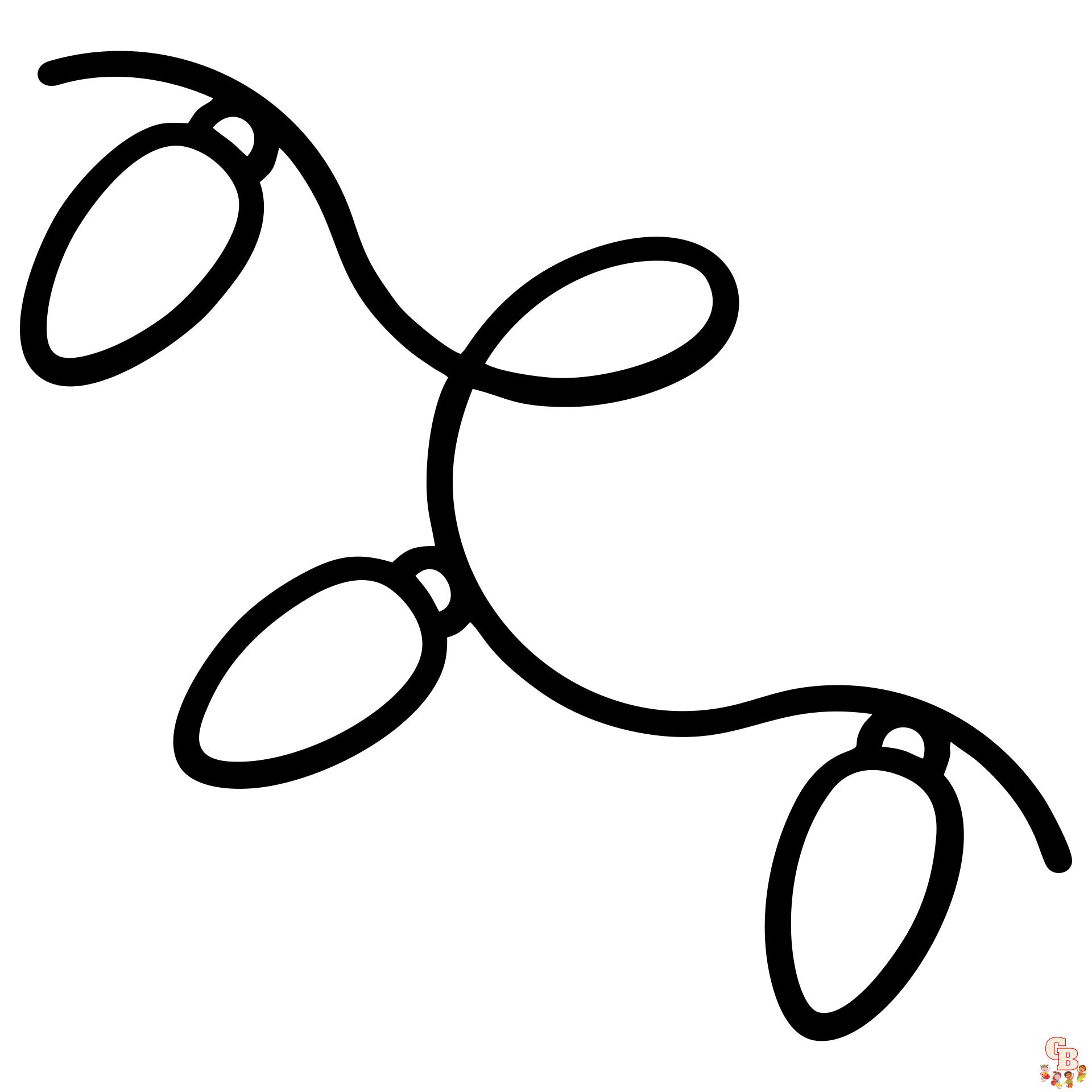 Christmas lights coloring pages