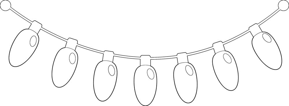 Christmas lights outline templates