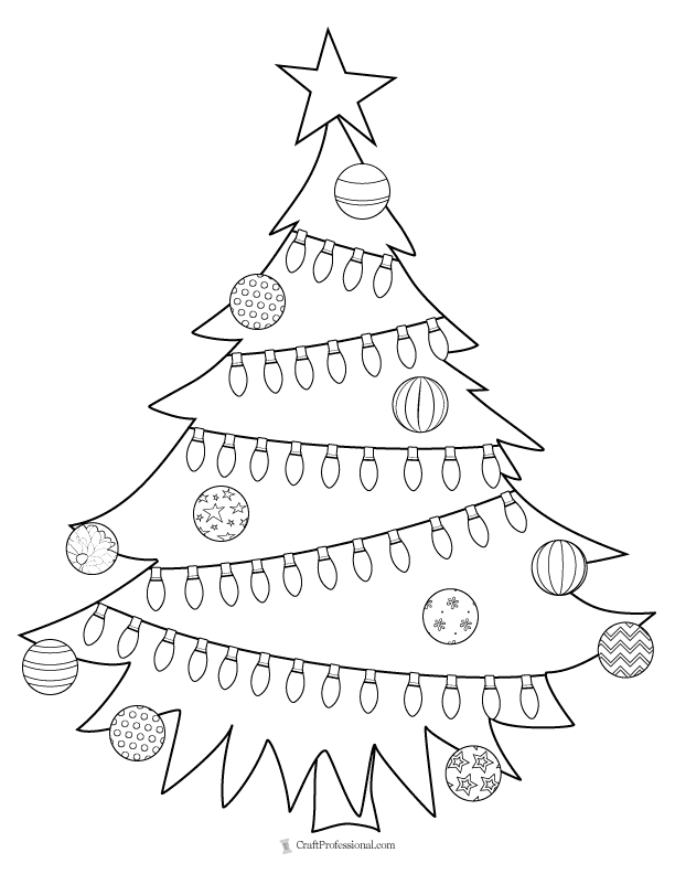 Christmas lights coloring pages