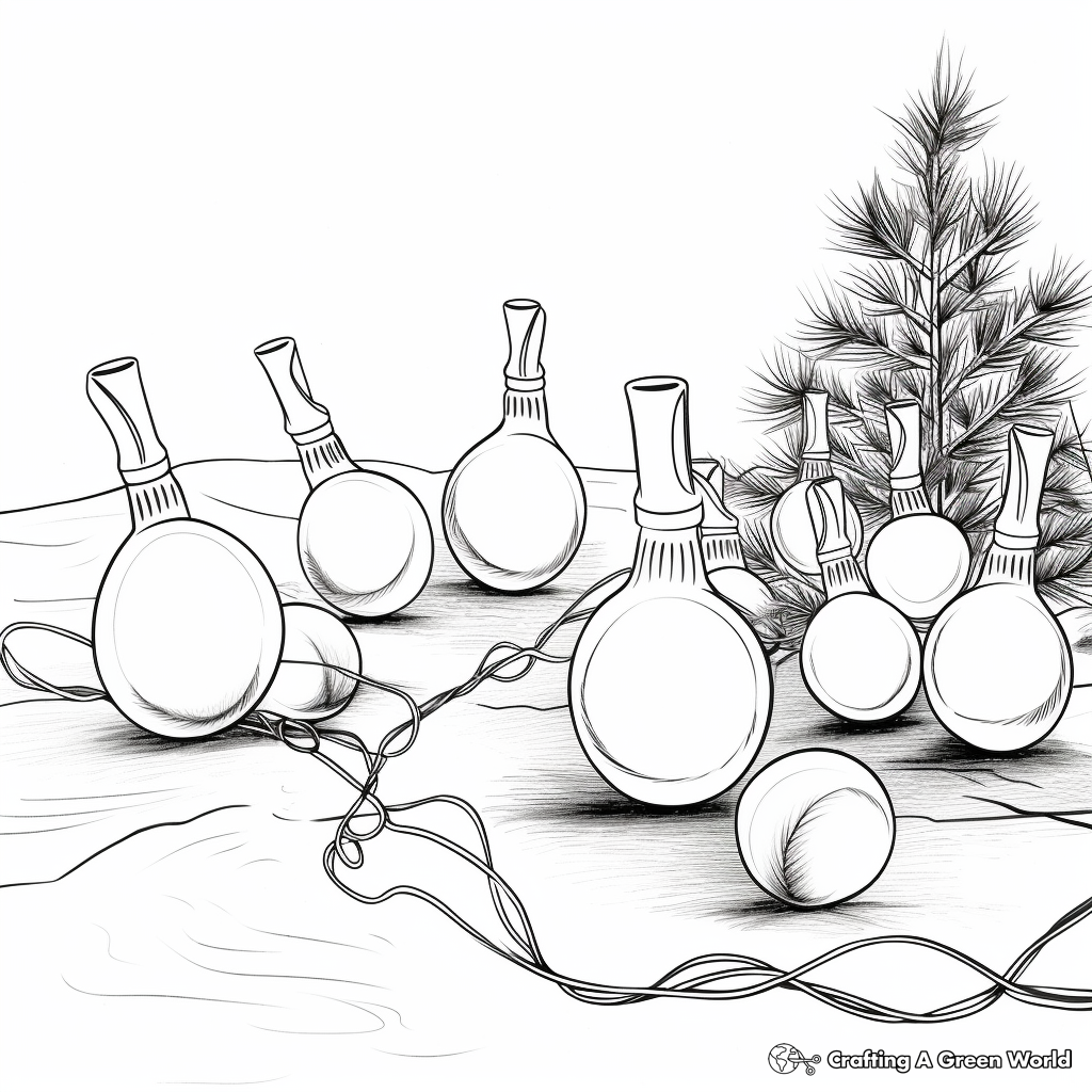 Christmas light coloring pages