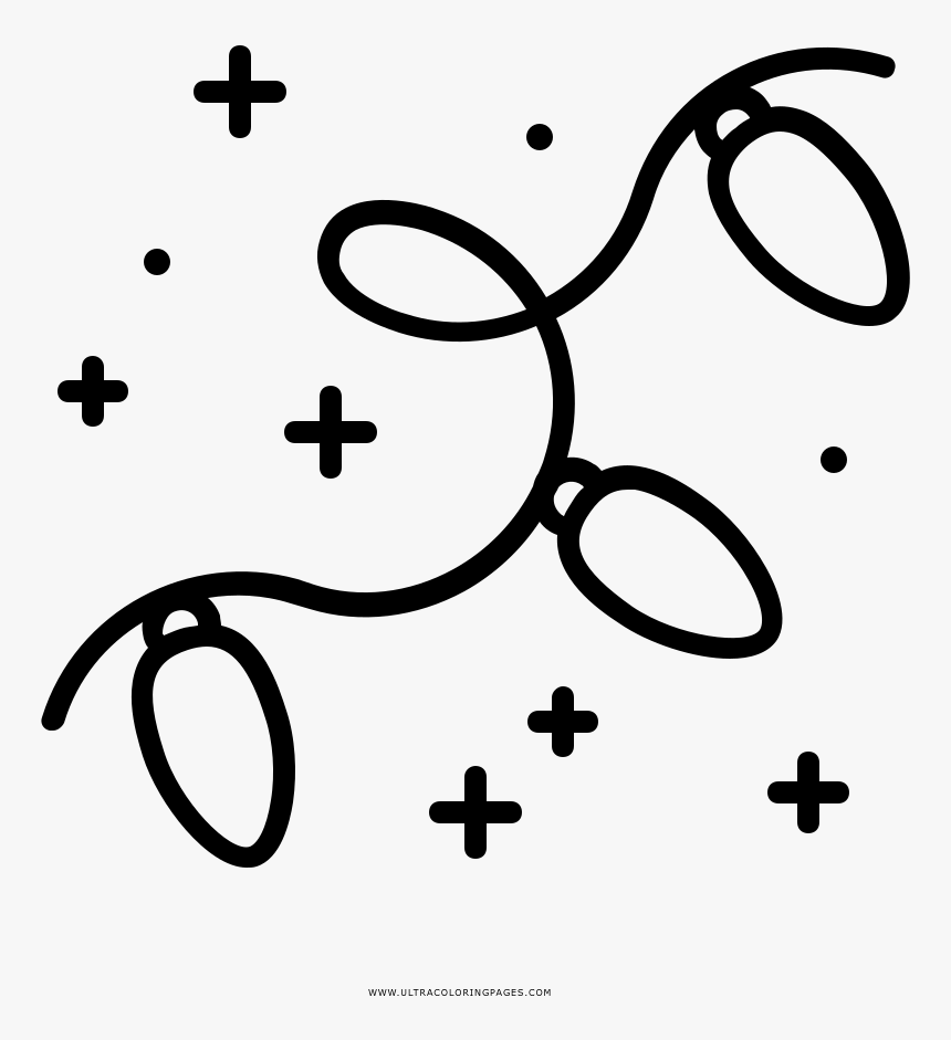 String lights coloring page