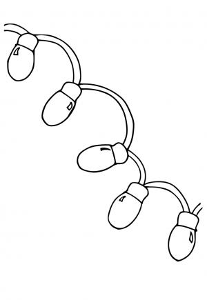 Free printable christmas lights coloring pages for adults and kids