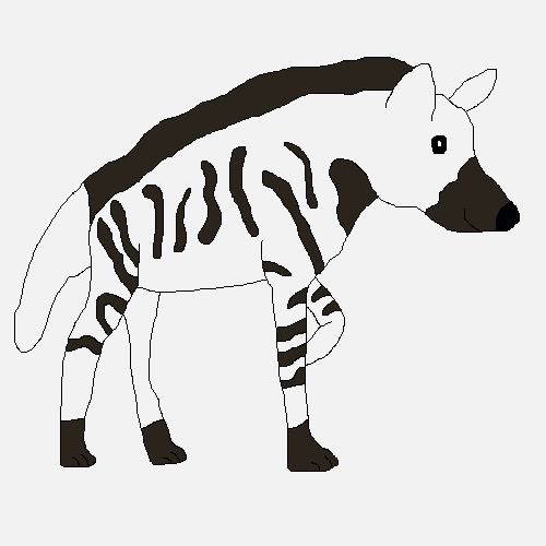 Striped hyena drawing by lilkanyongmail on