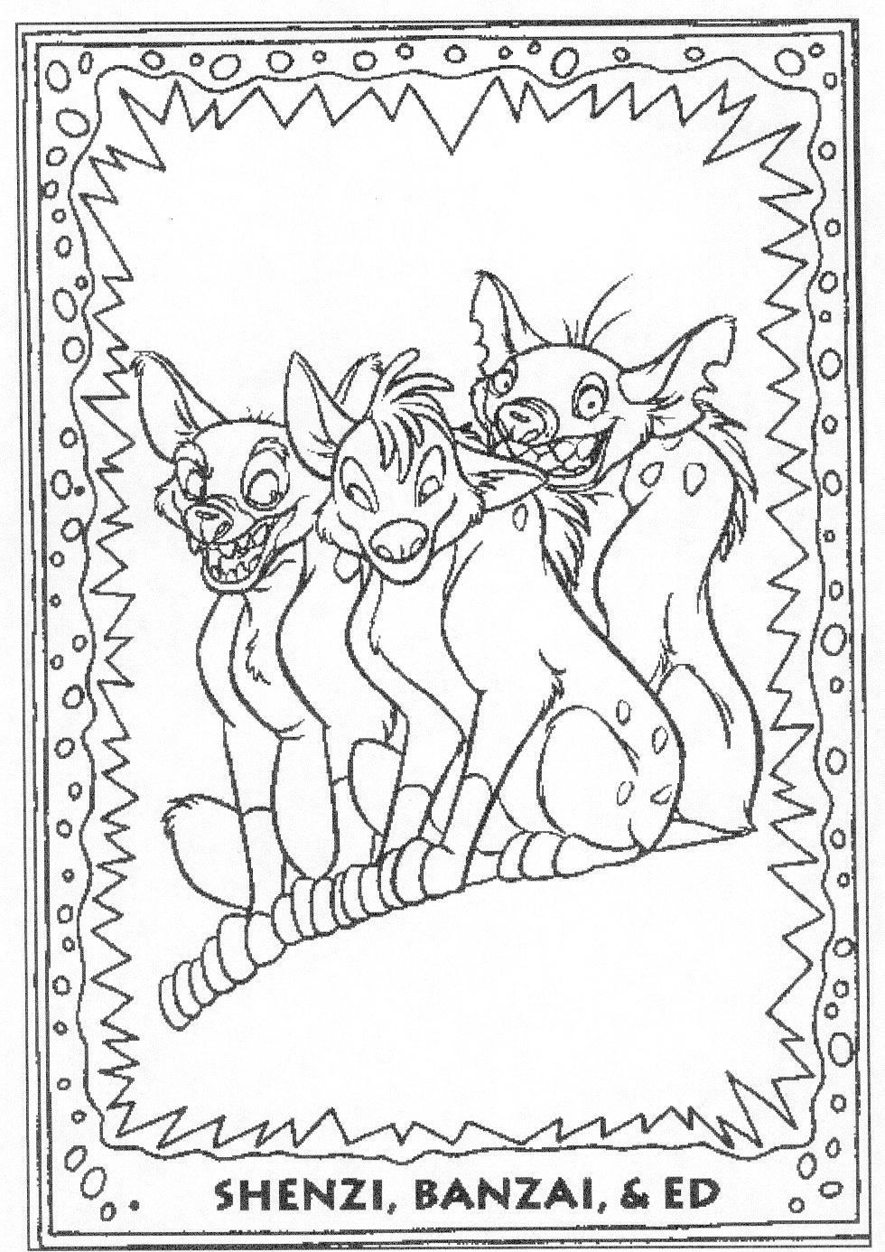 Hyena coloring pages