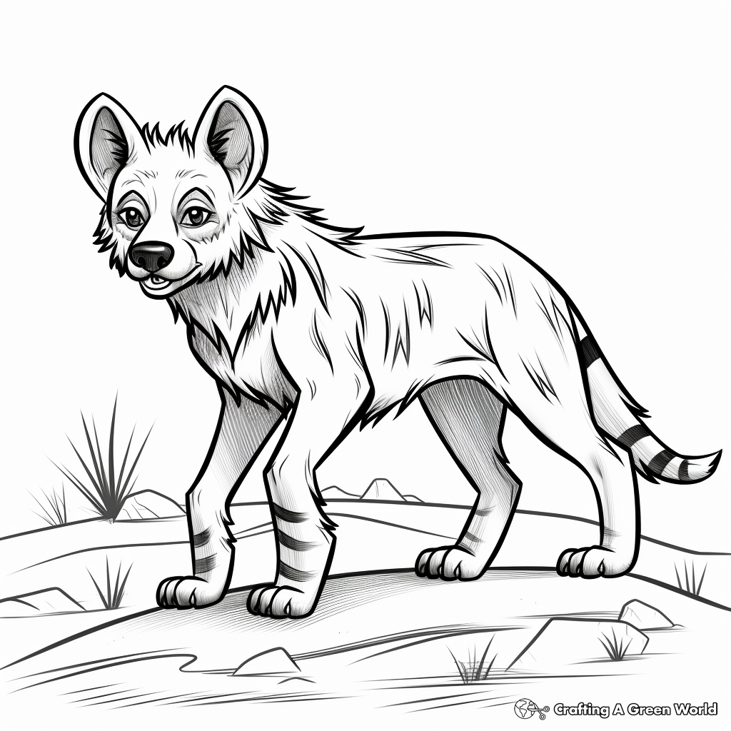 Hyena coloring pages