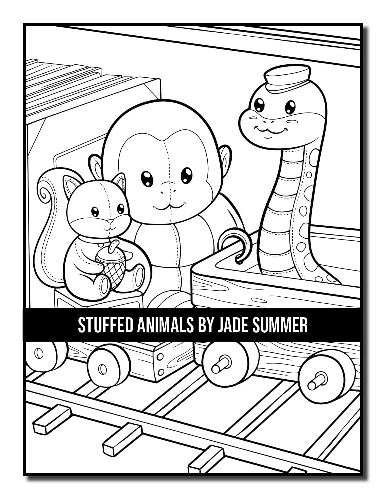 Stuffed animals coloring book jade summer