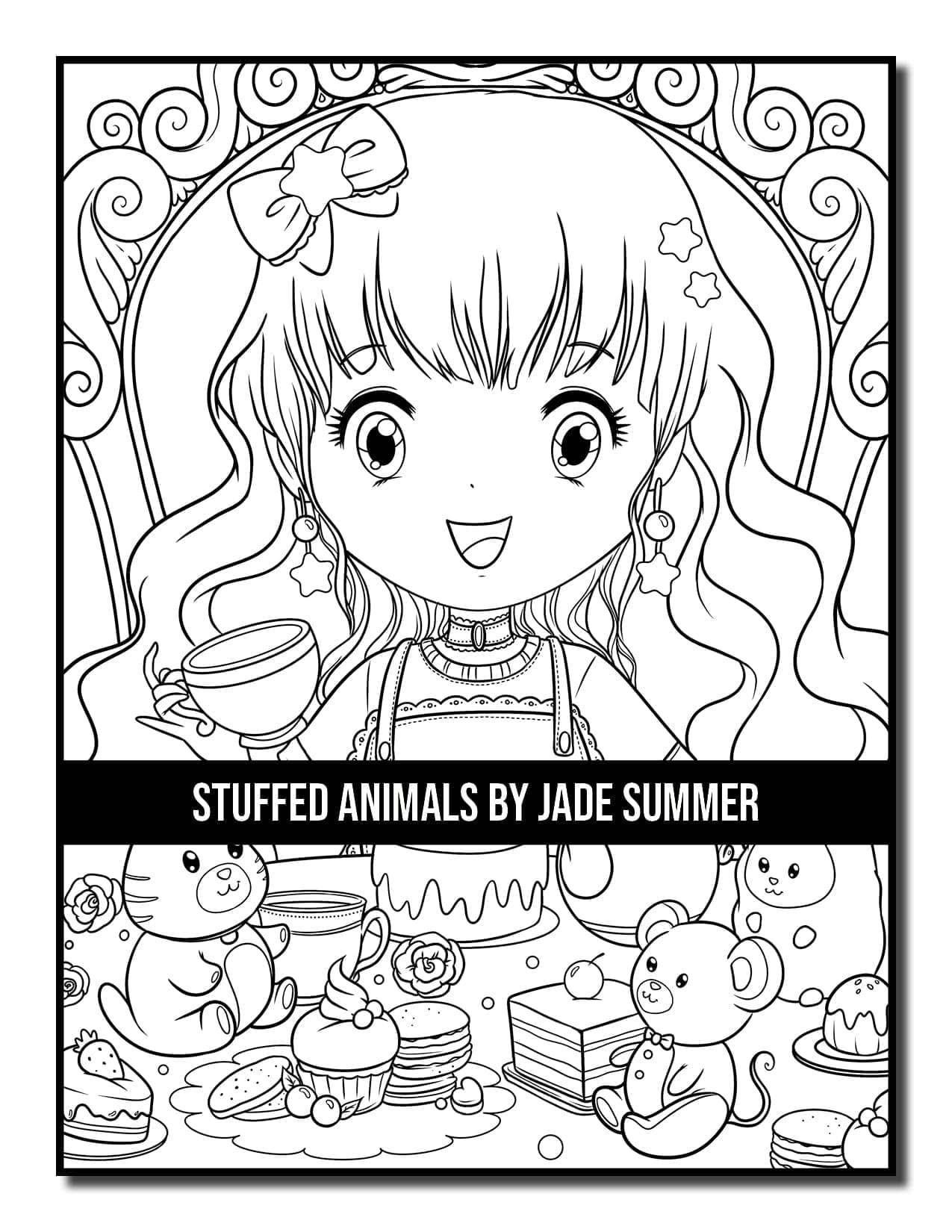 Stuffed animals coloring book jade summer