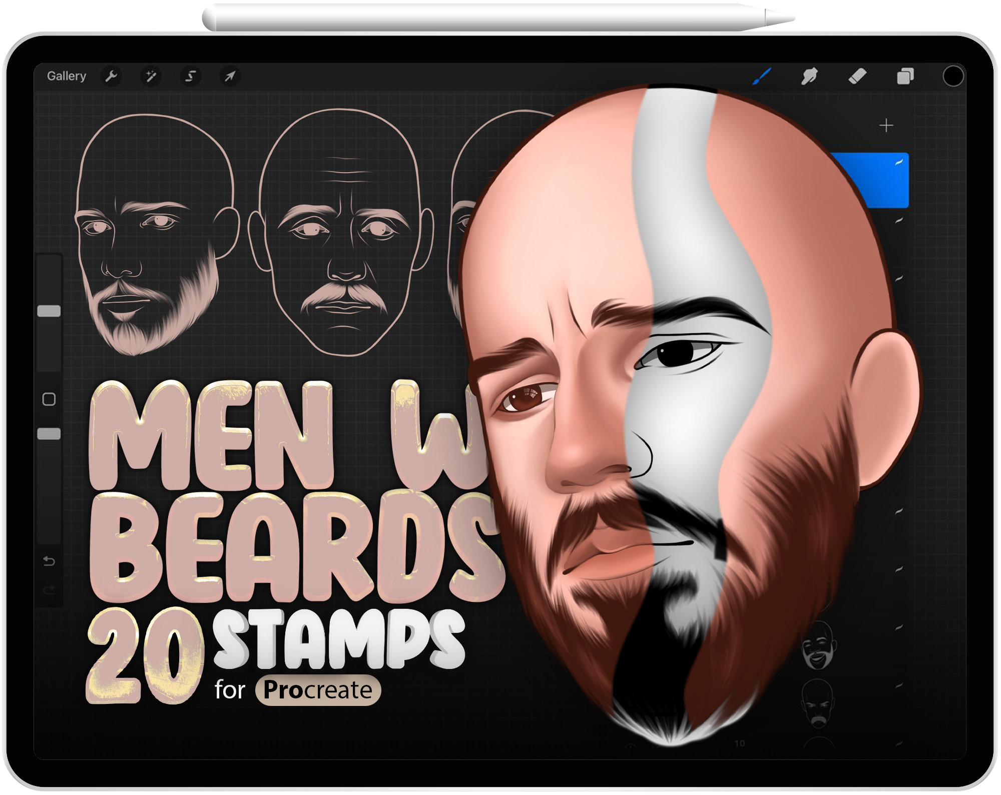 Beard coloring page