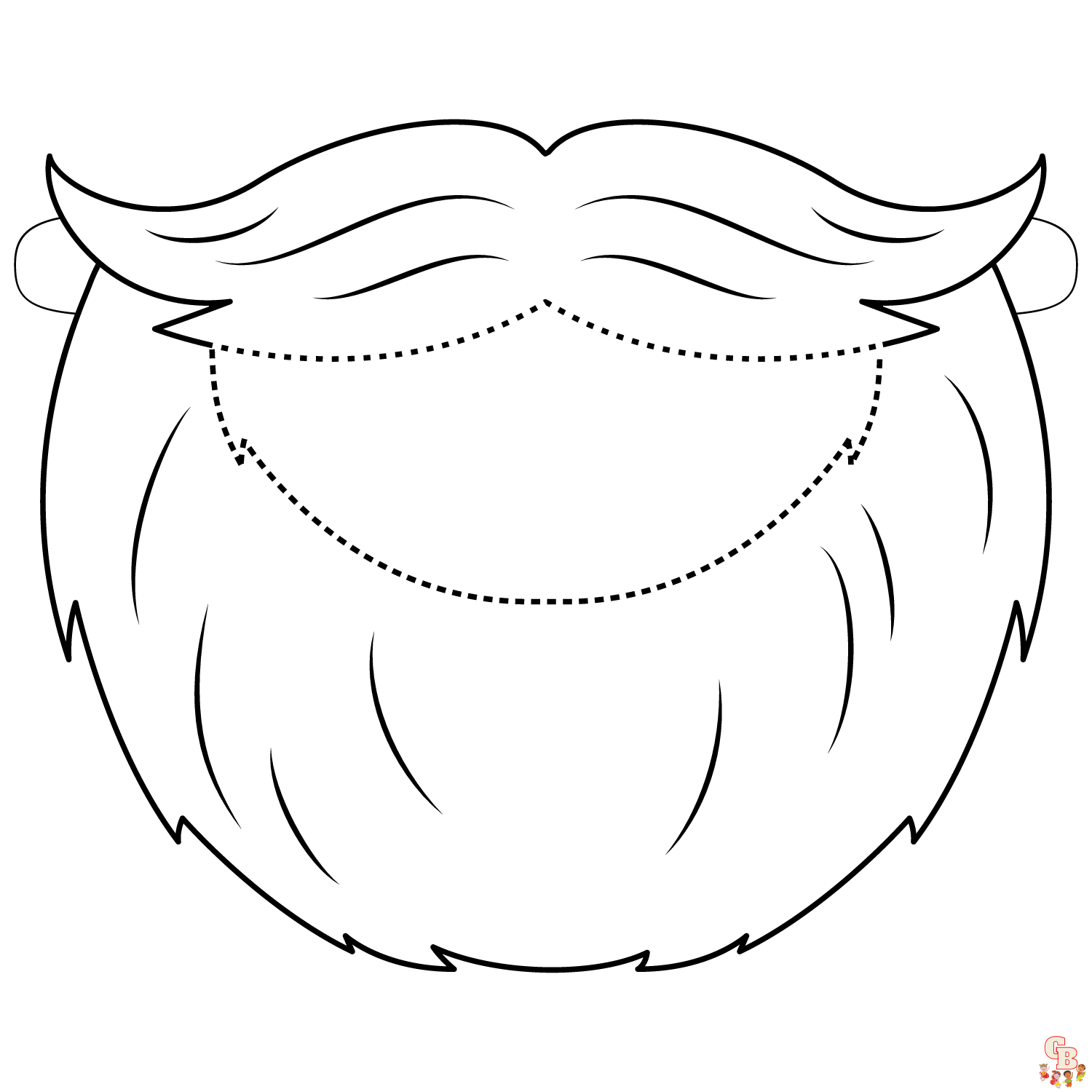 Beard coloring pages for kids and adults