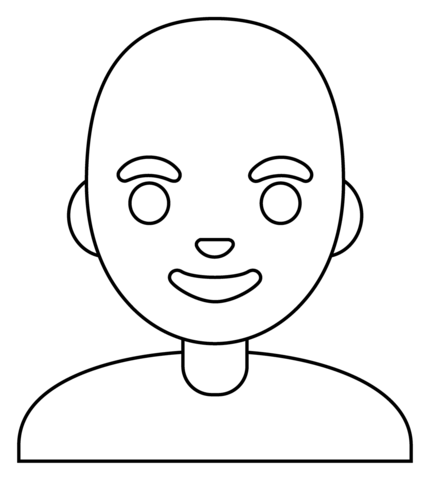 Man bald emoji coloring page free printable coloring pages