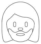Man beard emoji coloring page free printable coloring pages