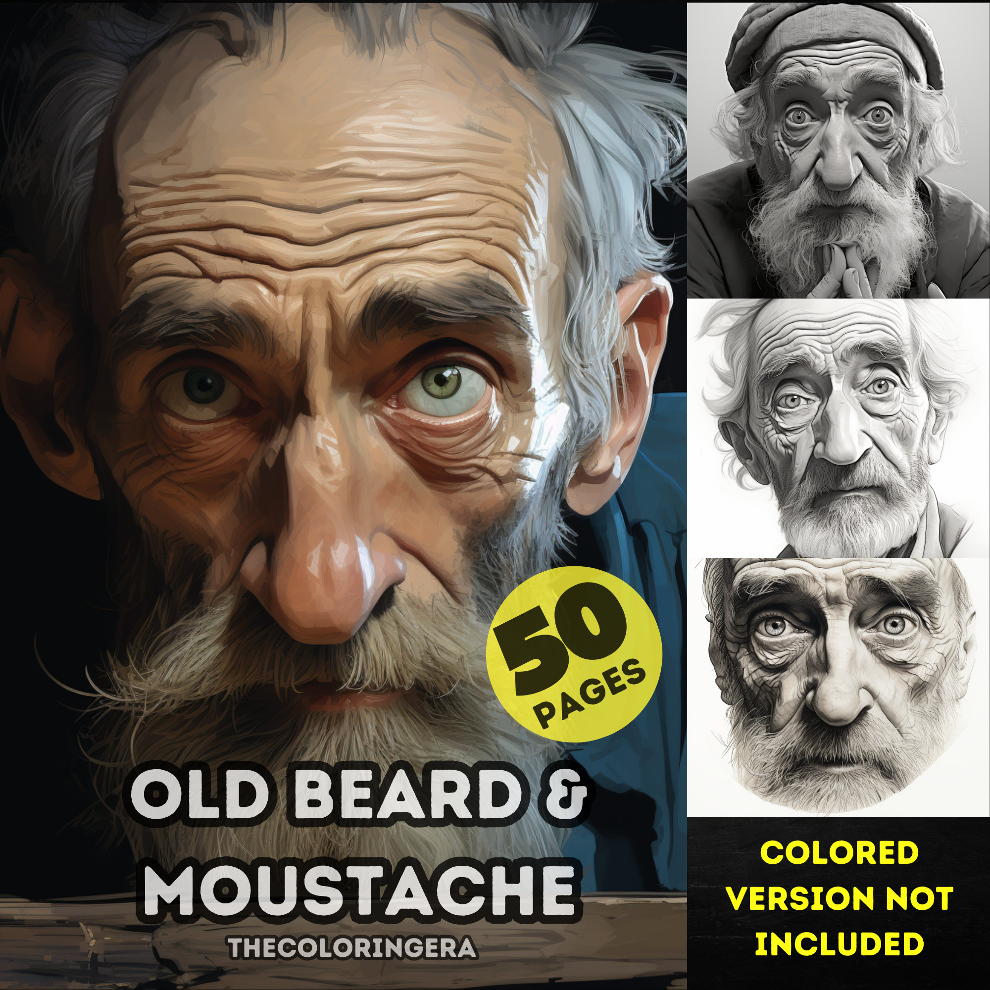 Beard coloring page